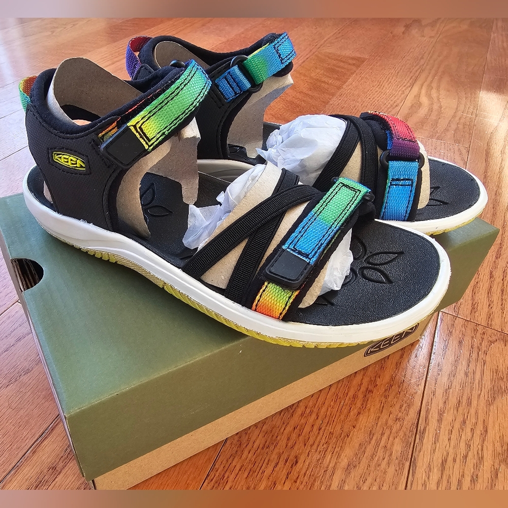 Keen Boys Verano Sandals - Size 12T - Black & Tie Dye - NWT